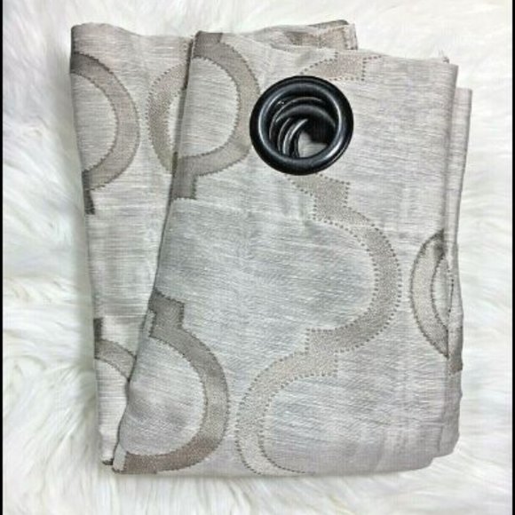 NWOT Softline Delilah Stone Beige Natural Grommet Top Single Curtain Panel - Picture 1 of 5